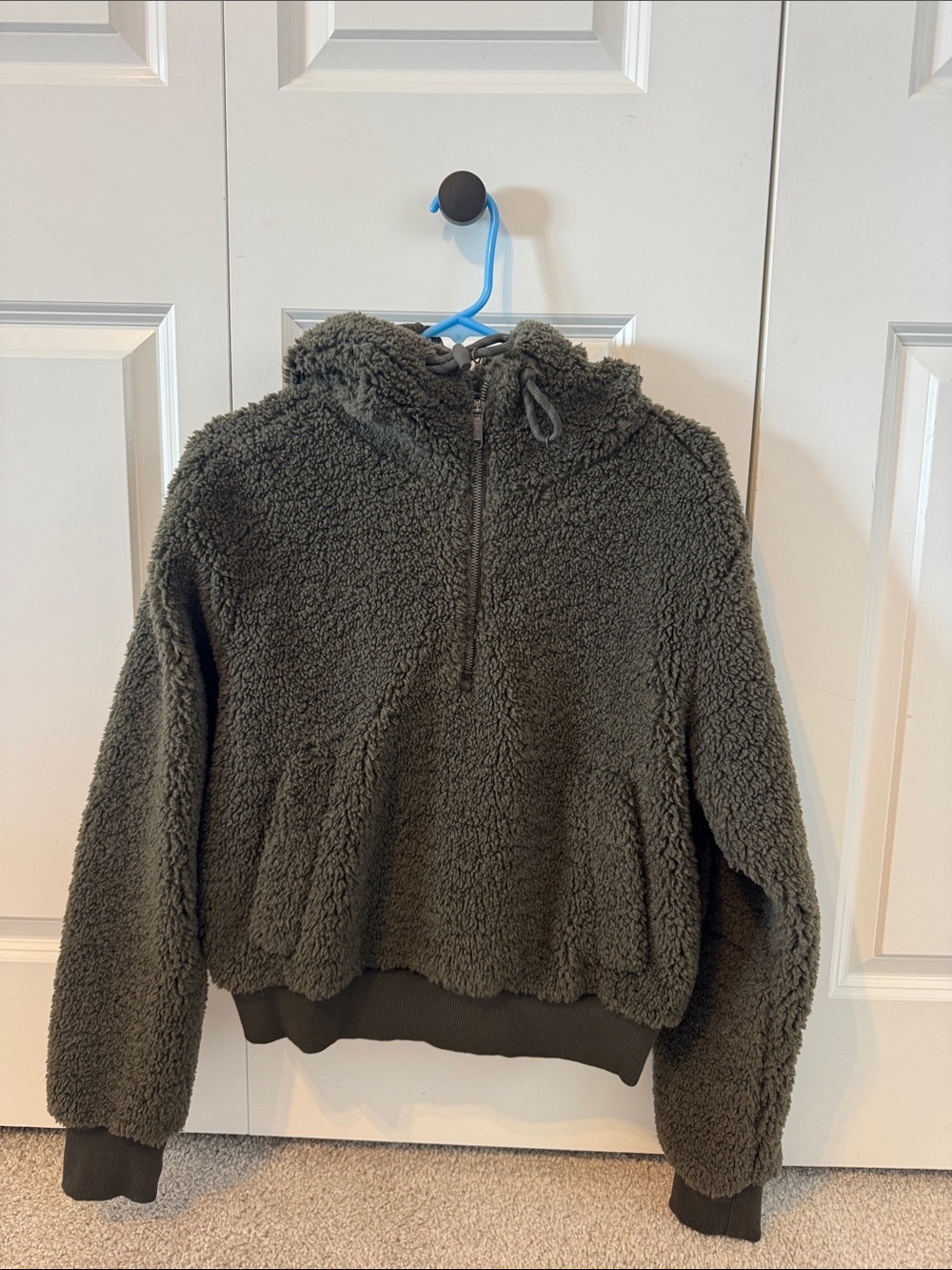 Lululemon Oh So Sherpa Hoodie Jacket - Dark Olive